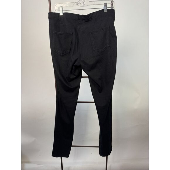 Uniqlo Womens Black Stretch Pants XL Polyester Cotton Spandex Blend - Picture 2 of 11